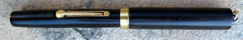 WATERMANS 52 1/2V BLACK HARD RUBBER PEN WITH THE CLASSIC FLEXIBLE #2 WATERMANS IDEAL REG U.S. PAT. OFF 14K nib. 